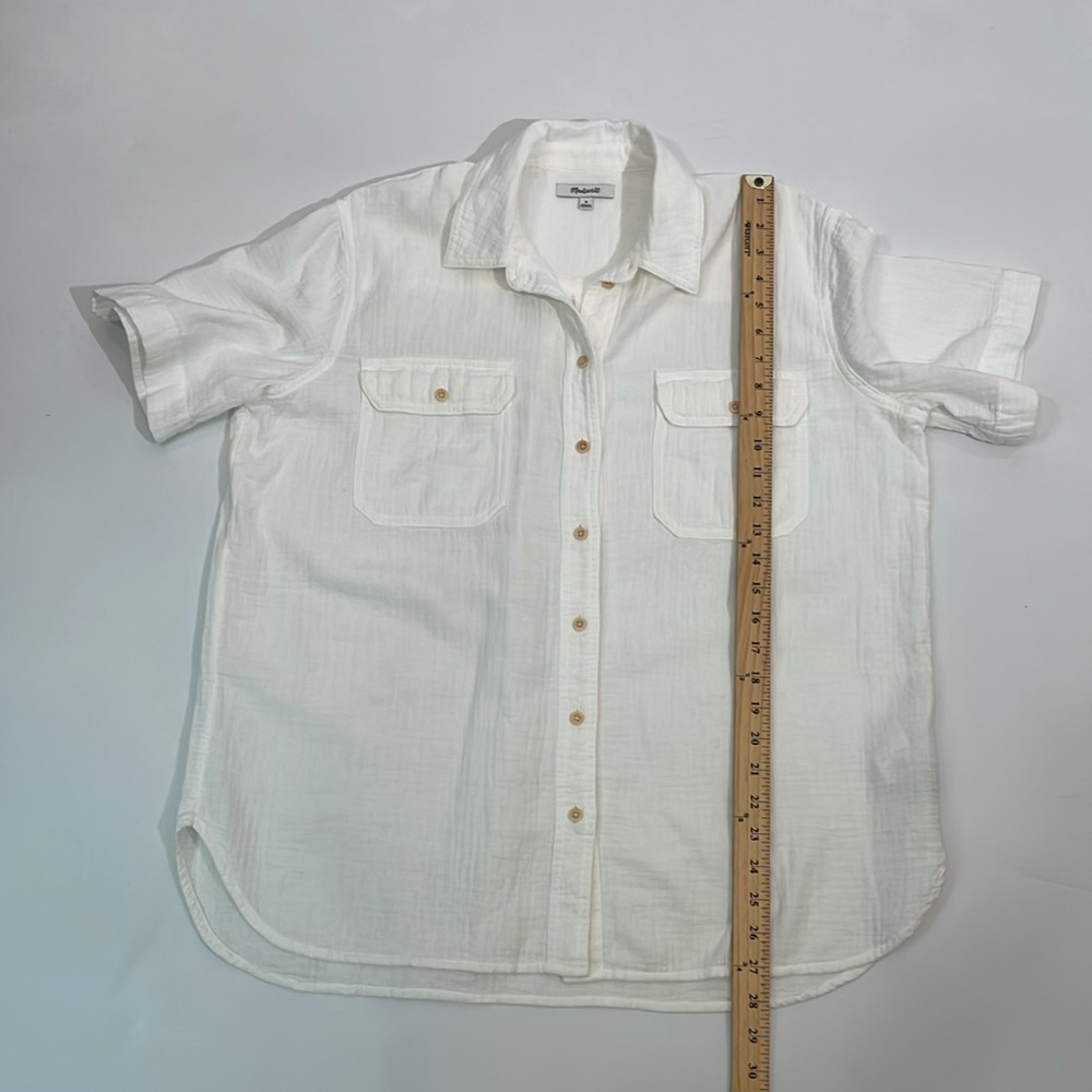 Madewell White Button Down Shirt - Picture 6 of 8